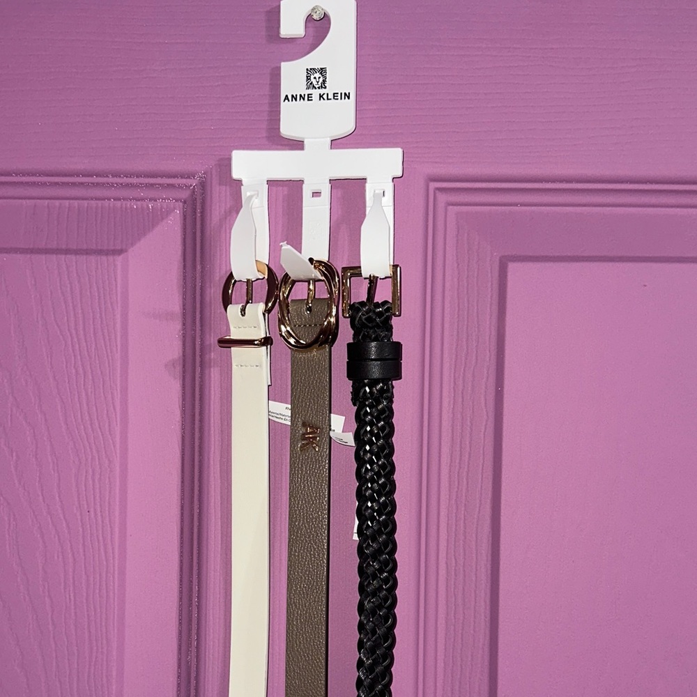 Anne Klein Women Belt Trio - White, Brown, Black - Picture 1 of 6